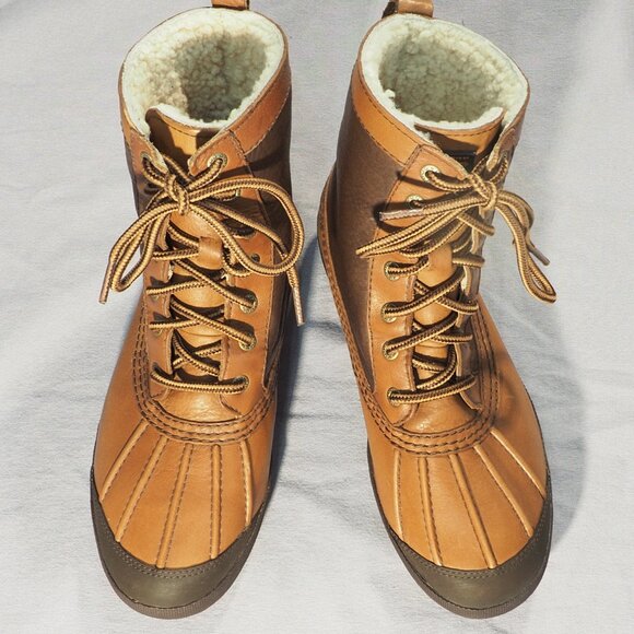 Ugg Boots Womens Size 8 Brown Leather Waterproof Shearling Adirondack Duck Hike - Picture 3 of 16